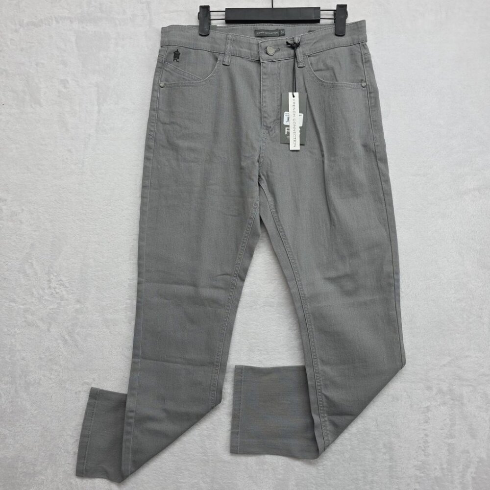 French Connection Men's Slim Straight Jeans Size 32x30 (31x29.5) Cement NWT Read